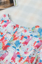 Load image into Gallery viewer, Sky Blue Parisian Avenue Babydoll Top | Tops/Blouses &amp; Shirts
