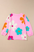 Load image into Gallery viewer, Rose Cute Flower Print Bracelet Sleeve Top | Tops/Tops &amp; Tees
