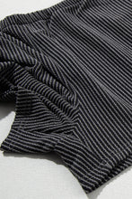 Load image into Gallery viewer, Carbon Grey Ribbed Textured Knit Loose Fit Tee and Shorts Set
