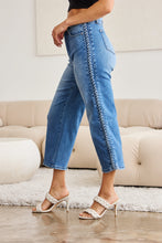 Load image into Gallery viewer, Judy Blue Full Size Braid Side Detail Wide Leg Jeans | Blue Jeans
