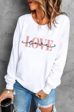 Load image into Gallery viewer, LOVE Graphics Sweatshirt | Round Neck Dropped Shoulder Top
