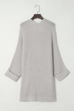 Load image into Gallery viewer, Gray Oversized Fold Over Sleeve Sweater Cardigan | Tops/Sweaters &amp; Cardigans
