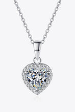 Load image into Gallery viewer, Moissanite Pendant Necklace-1 Carat Moissanite Heart Pendant Chain Necklace | moissanite necklace

