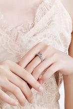 Load image into Gallery viewer, Moissanite Ring-Lucky Charm Moissanite Rhodium-Plated Ring | moissanite ring
