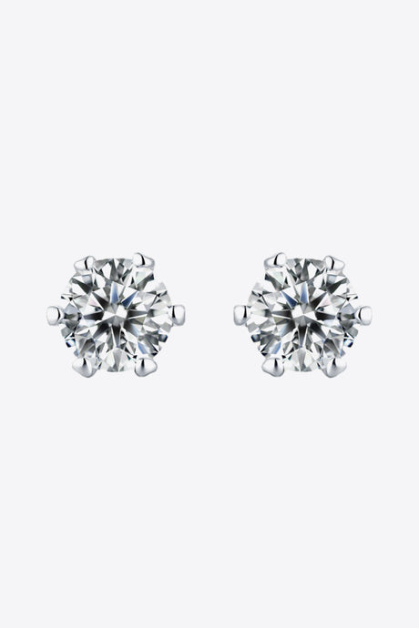 Moissanite Stud Earrings-Good Days Ahead Moissanite Stud Earrings | moissanite earrings