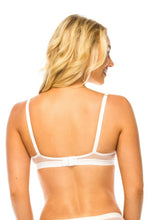 Load image into Gallery viewer, Womens Lingerie Bra-White Wireless Mesh Band Bra
