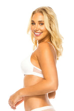 Load image into Gallery viewer, Womens Lingerie Bra-White Wireless Mesh Band Bra
