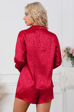 Load image into Gallery viewer, Womens Loungewear-Long Sleeve Shirt and Shorts Lounge Set
