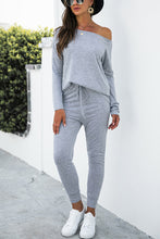 Load image into Gallery viewer, Womens Pants Set-Long Sleeve T-Shirt and Pants Set
