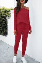 Load image into Gallery viewer, Womens Pants Set-Long Sleeve T-Shirt and Pants Set
