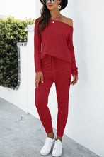 Load image into Gallery viewer, Womens Pants Set-Long Sleeve T-Shirt and Pants Set
