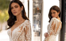 Load image into Gallery viewer, Mermaid Wedding Dress-Lace V Neck Bridal Gown | Wedding Dresses
