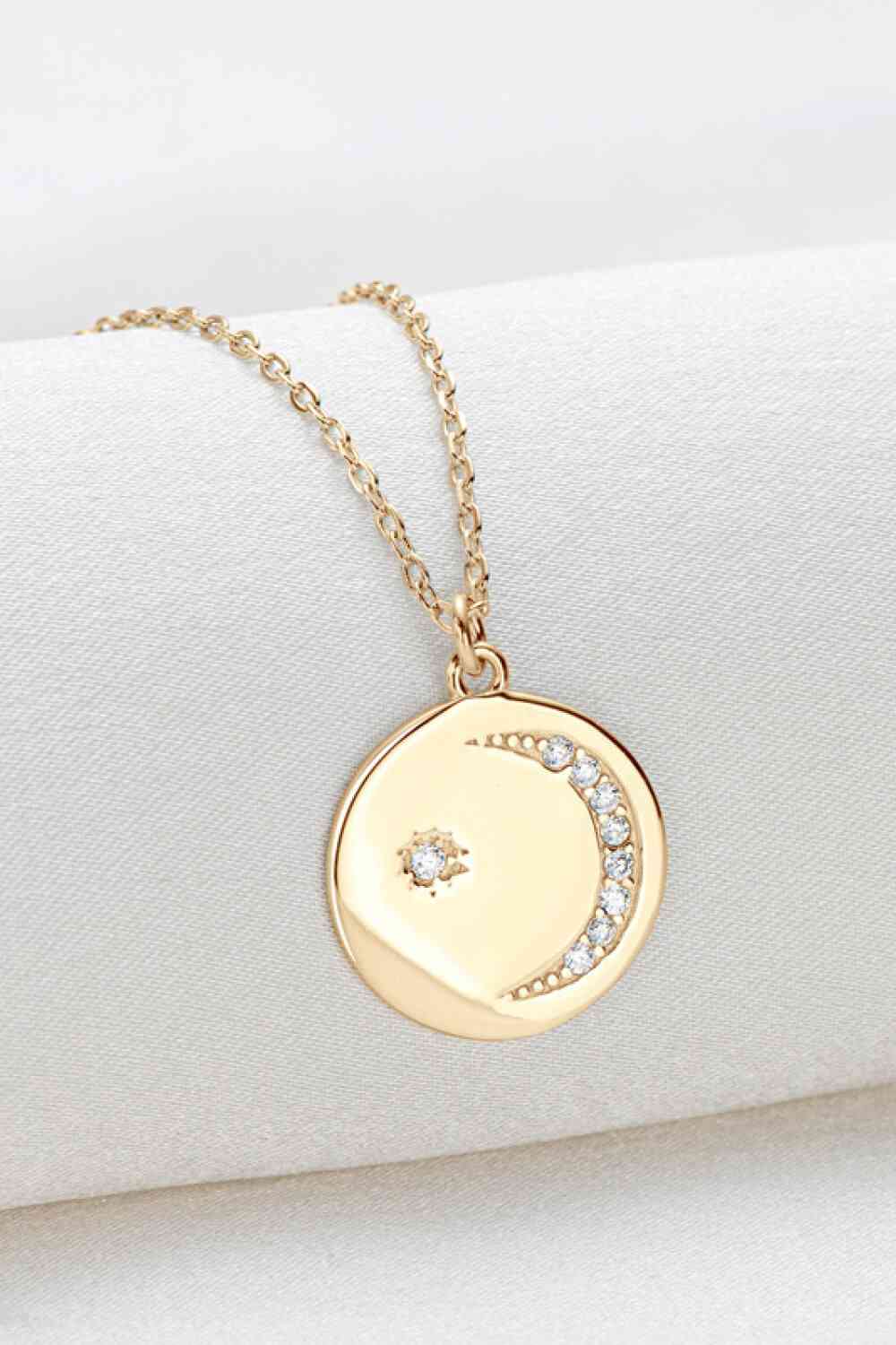 Moissanite Necklace-Moissanite Round Pendant Necklace | moissanite necklace