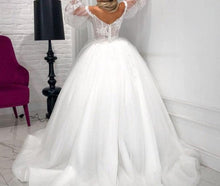 Load image into Gallery viewer, Off the Shoulder Wedding Dress- Lace Princess Wedding Dress | Wedding Dresses
