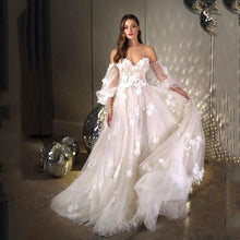 Load image into Gallery viewer, Beach Wedding Dress-Off Shoulder Bridal Gown | Wedding Dresses
