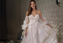Load image into Gallery viewer, Beach Wedding Dress-Off Shoulder Bridal Gown | Wedding Dresses
