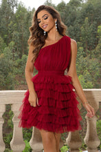 Load image into Gallery viewer, Womens Dress-One-Shoulder Sleeveless Dress | Dresses
