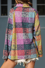 Load image into Gallery viewer, Womens Jacket-Plaid Pocketed Snap Down Jacket | top
