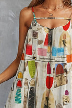 Load image into Gallery viewer, Womens Mini Dress-Printed Spaghetti Strap Mini Dress | Dress
