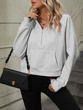 Load image into Gallery viewer, Womens Top-Raglan Sleeve Zip-Up Hoodie with Pocket | Coat &amp; Jacket &amp; Cardigan
