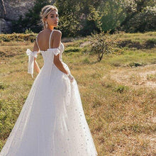 Load image into Gallery viewer, Backless Wedding Dress-Romantic A-Line Wedding Gown | 0
