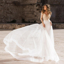 Load image into Gallery viewer, Lace Beach Wedding Dress-Detachable Train | Wedding Dresses
