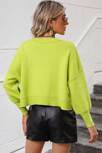Load image into Gallery viewer, Womens Sweater-Round Neck Dropped Shoulder Pullover Sweater | Cami Top
