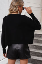 Load image into Gallery viewer, Womens Sweater-Round Neck Dropped Shoulder Pullover Sweater | Cami Top
