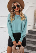Load image into Gallery viewer, Womens Sweater-Round Neck Dropped Shoulder Pullover Sweater | Cami Top
