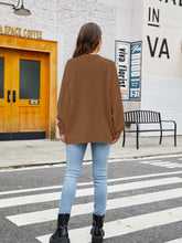 Load image into Gallery viewer, Womens Sweater-Round Neck Ribbed Trim Sweater
