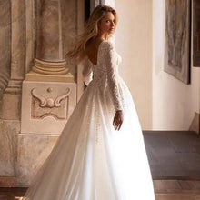 Load image into Gallery viewer, Lace Wedding Dress-Sexy V Neck Vintage Wedding Dress | Wedding Dresses
