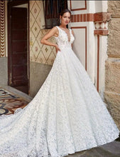 Load image into Gallery viewer, Sexy Wedding Dress-Backless V Neck Lace Vintage Wedding Gown | Wedding Dresses
