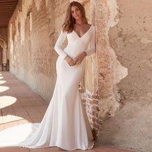 Load image into Gallery viewer, Simple Wedding Dress-Mermaid Satin Beach Wedding Dress | Wedding Dresses
