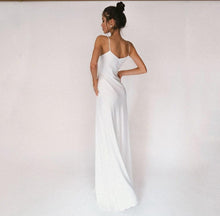 Load image into Gallery viewer, Simple Wedding Dress-Satin Beach Wedding Gown | Wedding Dresses
