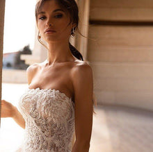 Load image into Gallery viewer, Beach Wedding Dress-Strapless Lace A-Line Wedding Dress | Wedding Dresses
