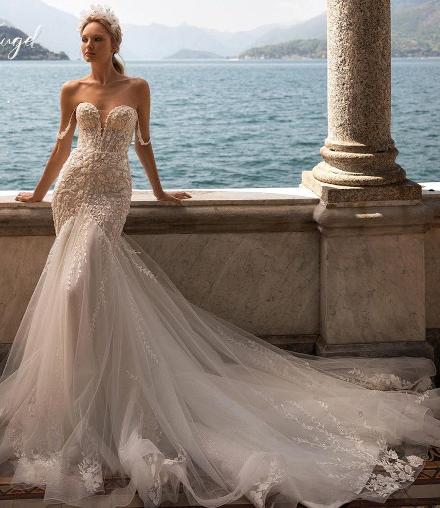Sweetheart Lace Wedding Dress-Backless Mermaid Wedding Dress | Wedding Dresses