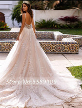 Load image into Gallery viewer, Vintage Lace Wedding Dress-A Line Lace Beach Wedding Dress | Wedding Dresses
