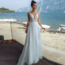 Load image into Gallery viewer, Beach Wedding Dress-Tulle Lace Bridal Gown | Wedding Dresses
