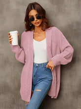 Load image into Gallery viewer, Womens Sweater-Warm Fall Mixed Knit Open Front Longline Cardigan
