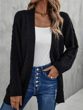 Load image into Gallery viewer, Womens Sweater-Warm Fall Mixed Knit Open Front Longline Cardigan
