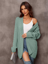 Load image into Gallery viewer, Womens Sweater-Warm Fall Mixed Knit Open Front Longline Cardigan
