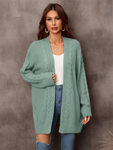 Load image into Gallery viewer, Womens Sweater-Warm Fall Mixed Knit Open Front Longline Cardigan
