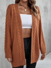 Load image into Gallery viewer, Womens Sweater-Warm Fall Mixed Knit Open Front Longline Cardigan
