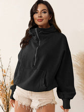 Load image into Gallery viewer, Womens Top-Zip-Up Dropped Shoulder Hoodie | Coat &amp; Jacket &amp; Cardigan
