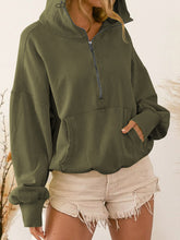 Load image into Gallery viewer, Womens Top-Zip-Up Dropped Shoulder Hoodie | Coat &amp; Jacket &amp; Cardigan
