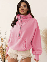 Load image into Gallery viewer, Womens Top-Zip-Up Dropped Shoulder Hoodie | Coat &amp; Jacket &amp; Cardigan
