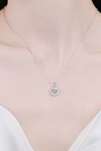 Load image into Gallery viewer, Moissanite Pendant Necklace-1 Carat Moissanite Heart Pendant Chain Necklace | moissanite necklace
